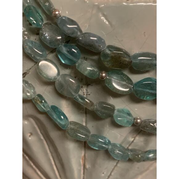 Jay King Necklace Multi Strand Sterling Silver and Blue Apatite DTR - Picture 8 of 9